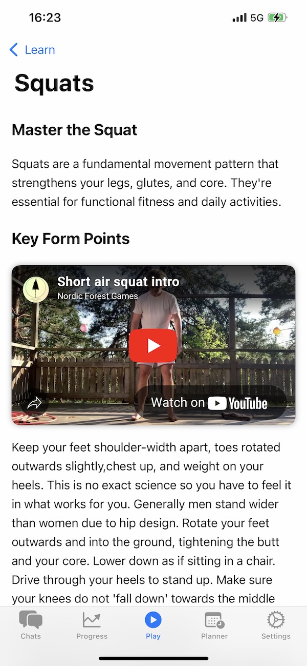 Squats Learning