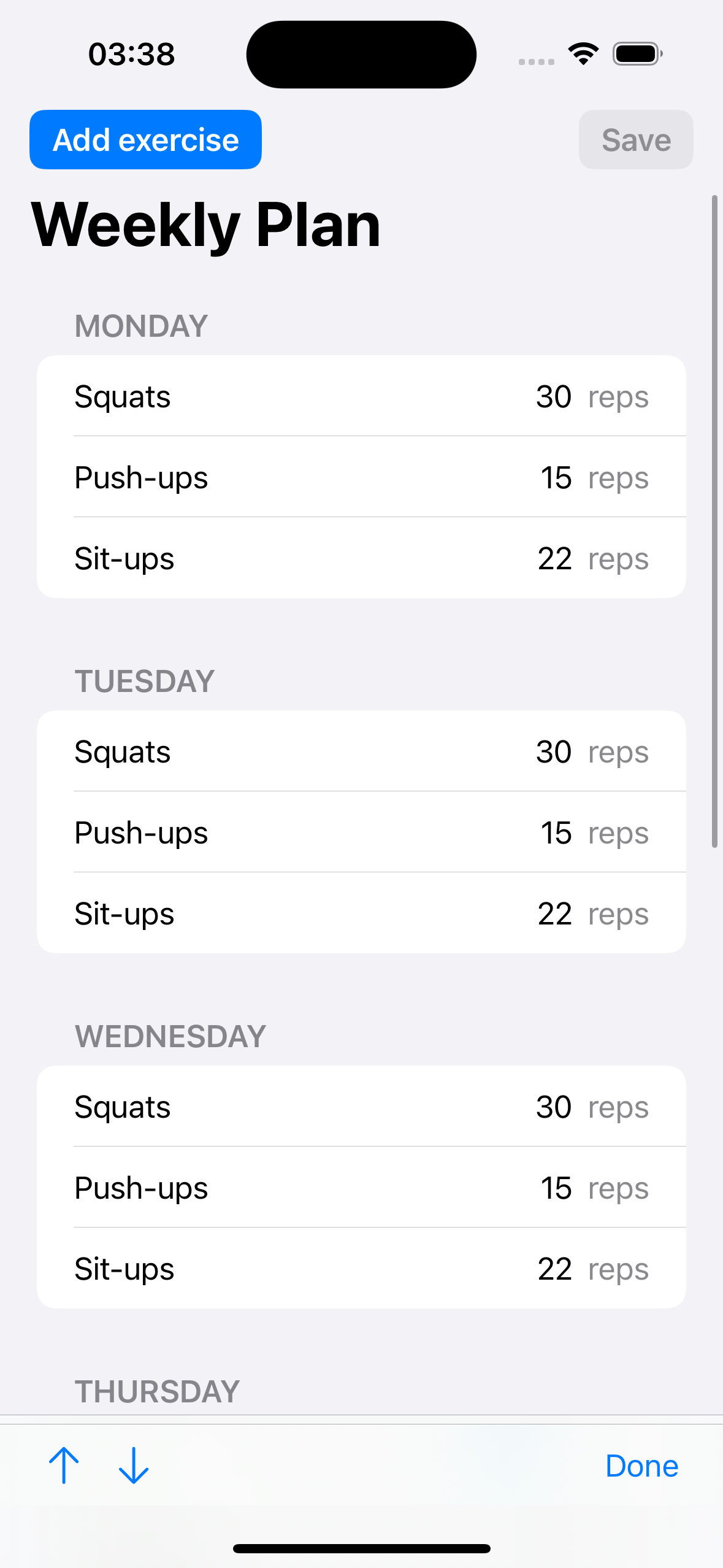 Weekly Plan